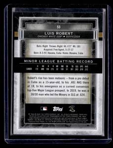 lot 132 image: 2020 Topps Museum Collection Luis Robert Rookie Card #53