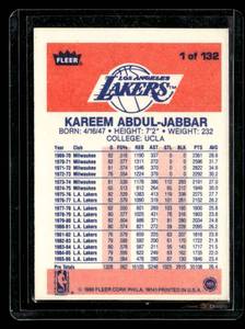 lot 145 image: 1986 Fleer Kareem Abdul-Jabbar #1
