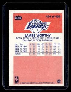 lot 147 image: 1986 Fleer James Worthy Rookie Card #131