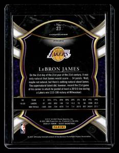 lot 149 image: 2021 Select Concourse Silver Prizm LeBron James #23