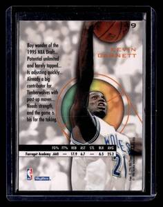 lot 154 image: 1995 Skybox E-XL Blue Kevin Garnett Rookie Card #49