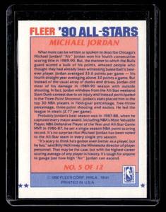 lot 156 image: 1990 Fleer All Stars Michael Jordan #5