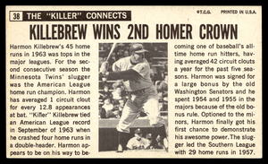 lot 163 image: 1964 Topps Jumbo Harmon Killebrew #38