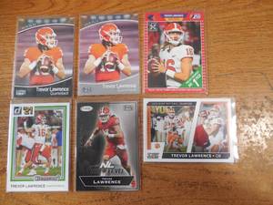 lot 70 image: (6) 2021 Trevor Lawrence Rookie Cards LK