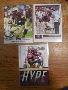 lot 74 image: (3) 2017 Dalvin Cook Rookie Cards LK