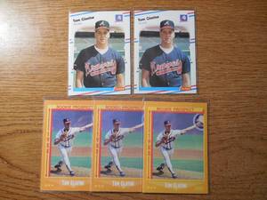 lot 95 image: (5) 1988 Tom Glavine Rookie Cards LK
