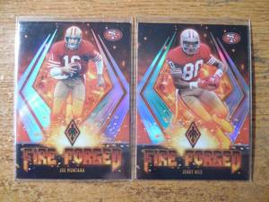 lot 98 image: 2021 Phoenix Fire Forged Jerry Rice & Joe Montana