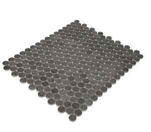 lot 43 image: Daltile Cascade Ridge Slate 11 in. x 13 in. Glazed Ceramic Penny Round Mosaic Tile 2 x Case