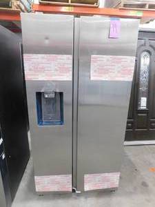 lot 14 image: Samsung 27.4-cu ft Side-by-Side Refrigerator with Ice Maker (Fingerprint Resistant Stainless Steel)