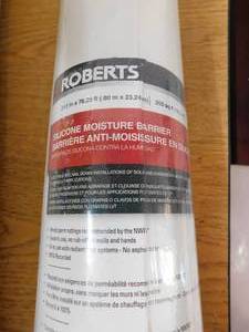 lot 20 image: (2) ROBERTS Silicone Moisture Barrier 200 sq. ft. 31.5 in. x 76.25 ft. x 6 mil Underlayment for Solid & Engineered Wood Floors & LVP