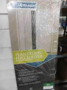 lot 48 image: Veranda 30 in. x 80 in. Louver Pine White Plantation Interior Closet Bi-fold Door