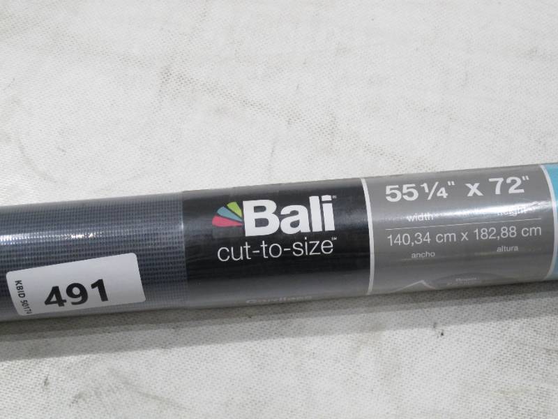 lot 604 image: NEW Bali Cut-to-Size Graphite Cordless UV Blocking Fade Resistant Roller Shade