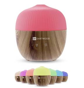 lot 934 image: Dartwood Mini Aroma Diffuser - Mini Aromatherapy Essential Oil Diffuser for Your Home (Wood Grain)