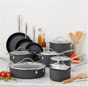 lot 438 image: NEW Members Mark 15-Piece Hard Anodized Aluminum Cookware Set