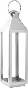lot 441 image: NEW Members Mark 28 Stainless Steel Lantern - White - NO CANDLE
