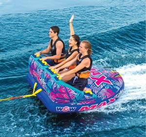 lot 479 image: NEW WOW Max Vibes Tropical 3 Rider Towable