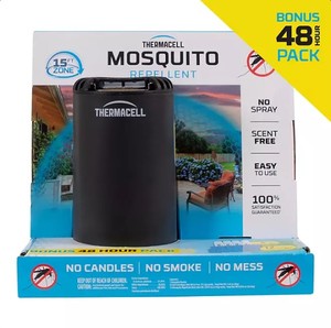 lot 544 image: NEW Thermacell Patio Shield Mosquito Repeller Bonus Pack with 48 Hours of Mosquito Protection