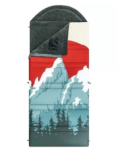 lot 701 image: NEW Members Mark Sleeping Bag with Sherpa Backing - Green