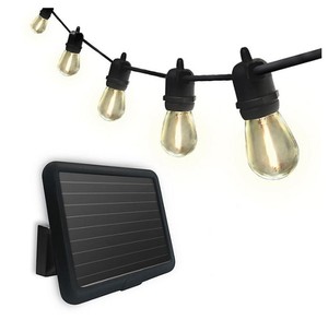 lot 564 image: NEW Members Mark 35 15-Bulb LED Solar String Lights - Warm White
