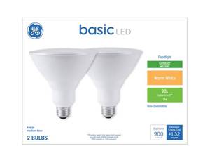 lot 667 image: NEW GE Basic 90-Watt EQ PAR38 Warm White Medium Base (e-26) Light Bulb (2-Pack)