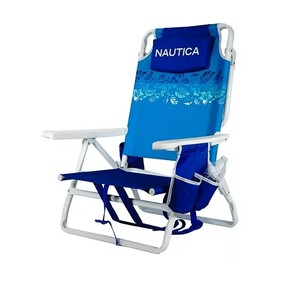lot 693 image: NEW Nautica Home 5 Position Beach Chair