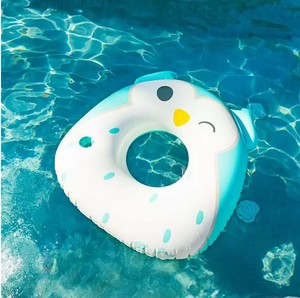 lot 703 image: NEW BigMouth x Squishmallows Inflatable Ring Pool Float With Built-In Cupholder - OWL