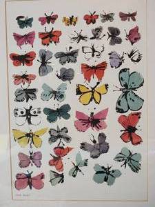 lot 52 image: 1955  Butterfly Andy Warhol Print