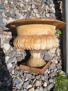 lot 8A image: Footed Urn Iron Planter