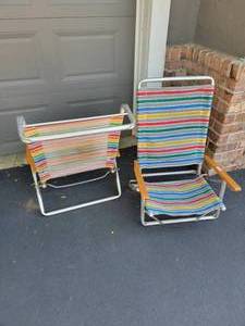lot 172 image: Charming Retro Beach Chairs