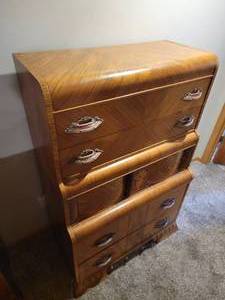 lot 151 image: Art Deco Waterfall Highboy