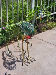 lot 195 image: Funky Metal Peacock Sculpture