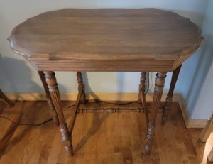 lot 14 image: Brilliant Vintage Carved Accent Table