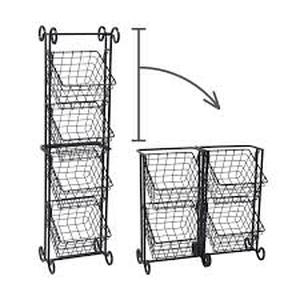 lot 4 image: Gourmet Basics by Mikasa Ferme 4-Tier Market Basket - Missing Hardware
