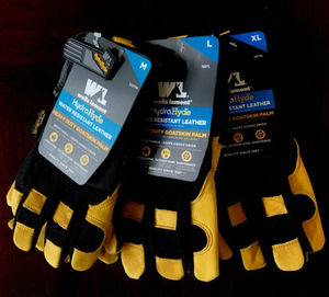 lot 11 image: 3 - PACK Wells Lamont Mens HydraHyde Leather Work Gloves - Medium
