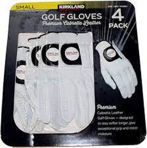 lot 12 image: Kirkland Signature Premium Leather Golf Glove for Left Handed - 4-Pack Small