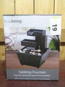 lot 19 image: Trueliving Tabletop Fountain 4.64x4.64x5.86in