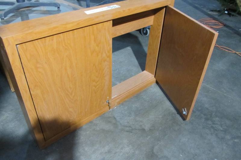 Large Wooden Locking Cabinet