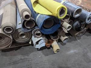 Amazing Pallet of upholstery fabric rolls - mixed colors and styles