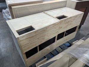 Pallet of mixed cabinets unfinished