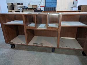 Huge L-Shaped Base Cabinet - DIY Desk or work station - 88 x 58 x 21 x 33