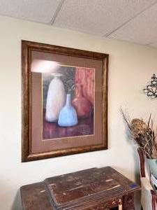 lot 40 image: Framed Soft Contemporary Artwork