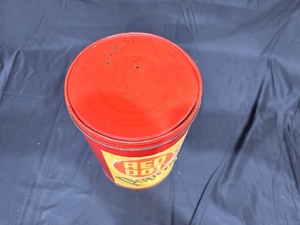 lot 88 image: Vintage Red Dot Popcorn Tin with Lid in Red