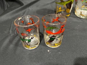 lot 115 image: Vintage Hazel Atlas 1950s Pheasant Ice Bucket, Cocktail Shaker and Two Glasses