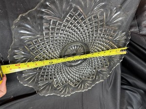 lot 122 image: Two Pressed Glass Pineapple Large and Medium Torte Plates