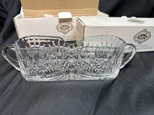 lot 261 image: Lot of 3 Shannon Lead Crystal Flatware Caddies