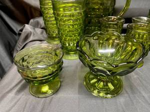 lot 230 image: Large Lot of Vintage Indiana Whitehall Green Dishes