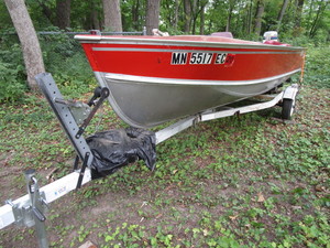 Lund Aluminum Fishing Boat, Motor & Trailer