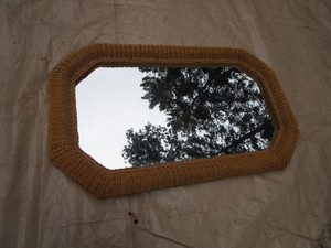 Wicker Framed Mirror