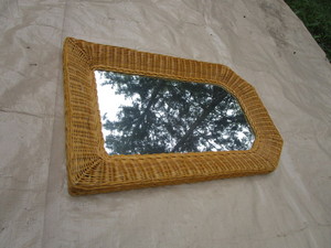 Wicker Framed Mirror