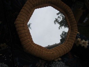Wicker Framed Mirror